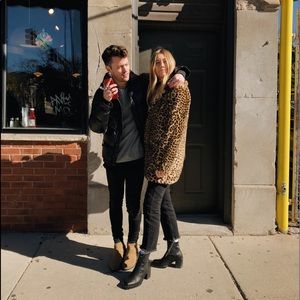 faux fur cheetah print jacket!